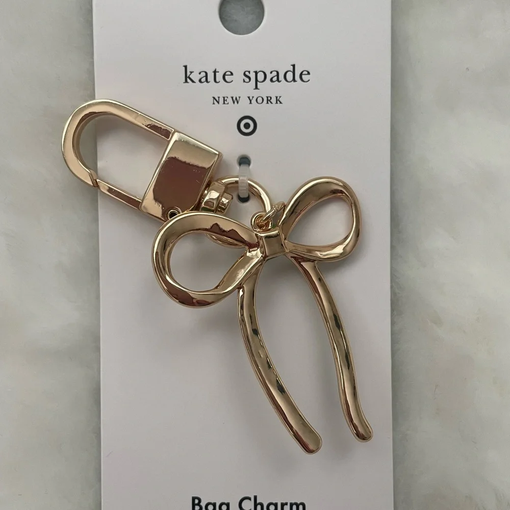 kate spade ♠️ new york x Target Green/Gold
Bow Bag Charm Keychain Accessory - Picture 4 of 7
